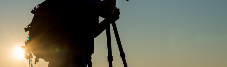 Shooting with my backpack in Acadia National Park. Photo by Steve Ryan.